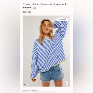 Classic Striped Oversized Sweatshirt